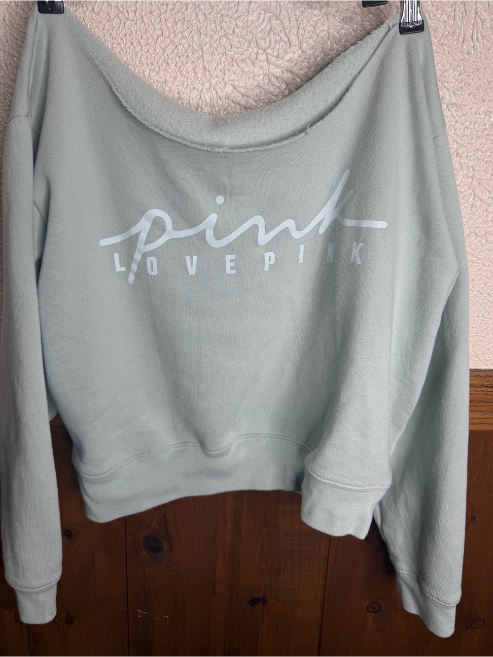 PINK Victoria's Secret Mint Green Pullover Sweatshirt